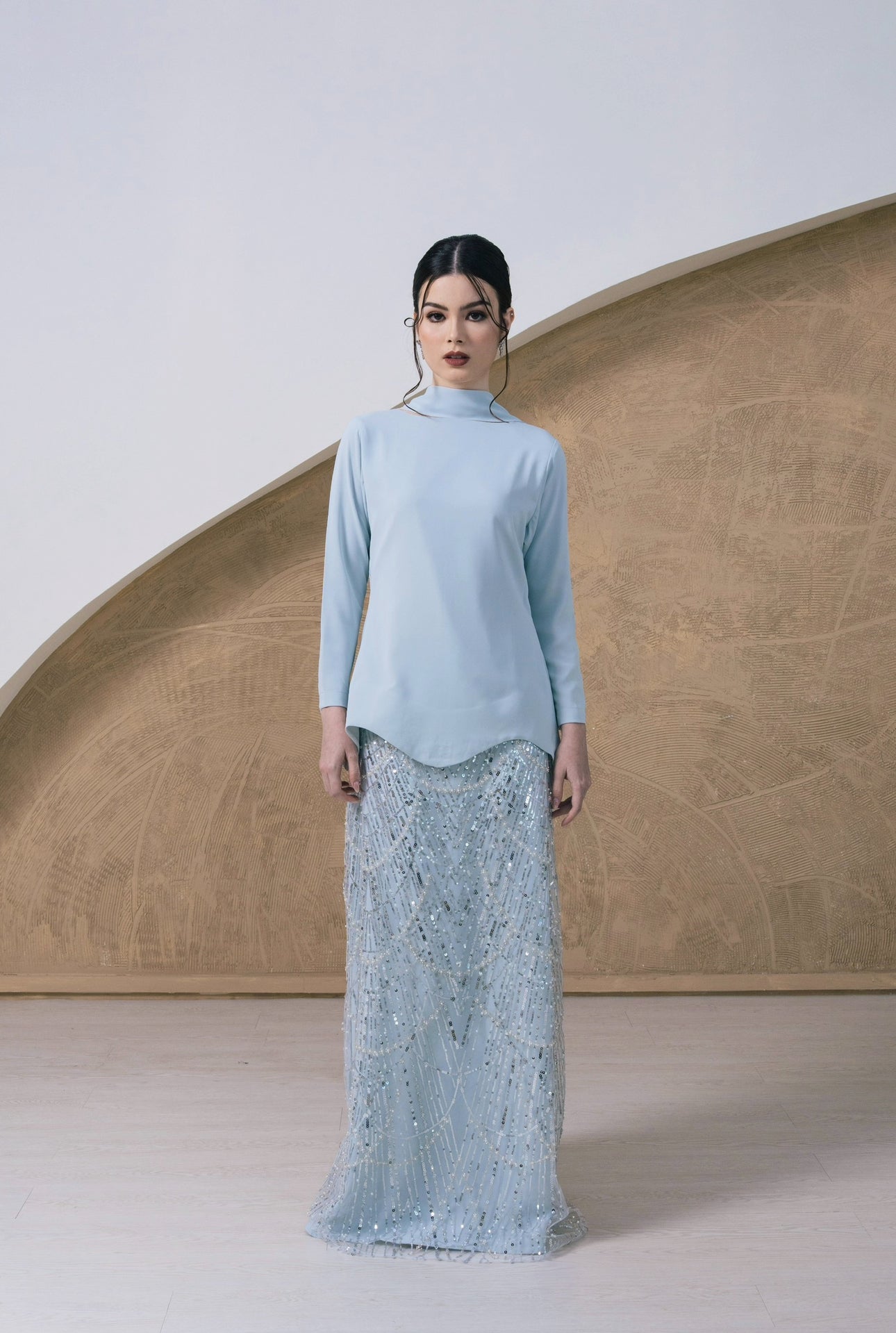 Soraya Embellished Kurung Set - Lattice