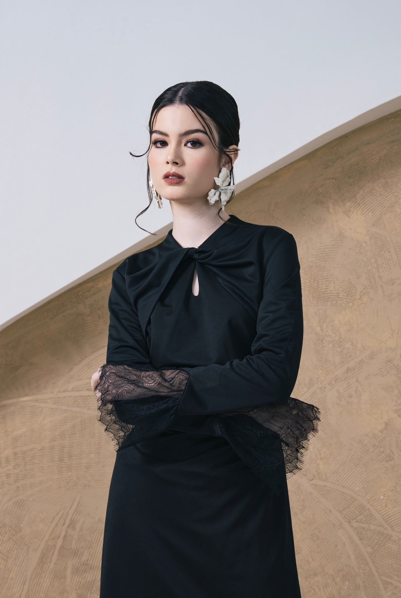 Maysa Modern Kurung Set - Noir