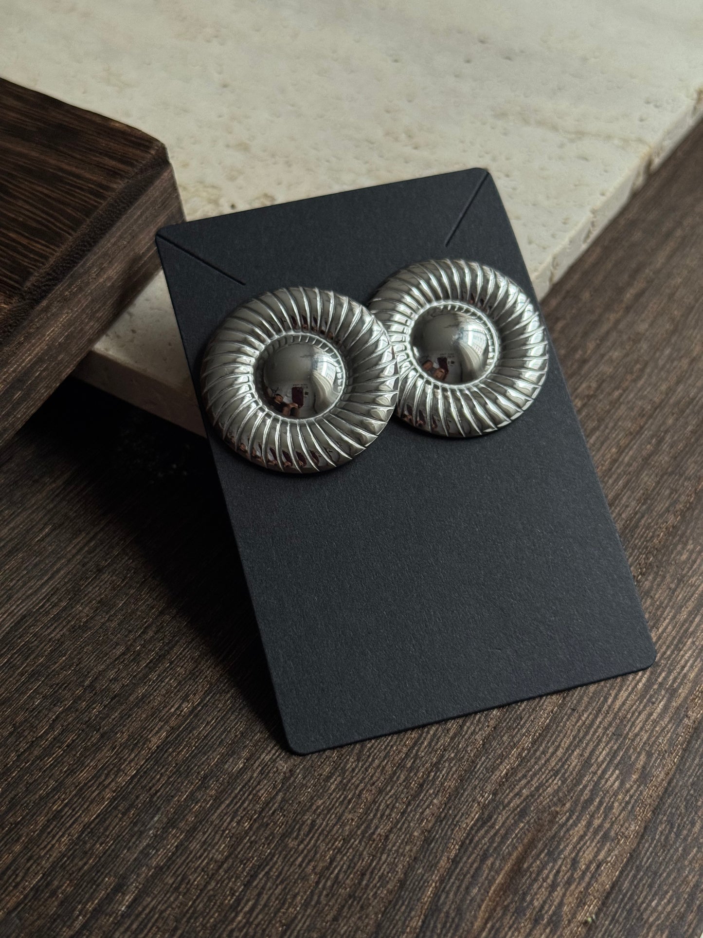 VINTAGE SWIRL EARRINGS - SILVER