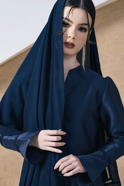 Alaia Dress & Shawl Set - Midnight