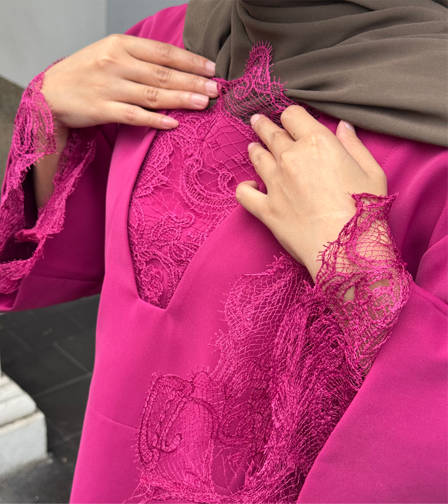 Vera Lace Skirt Set - Sangria