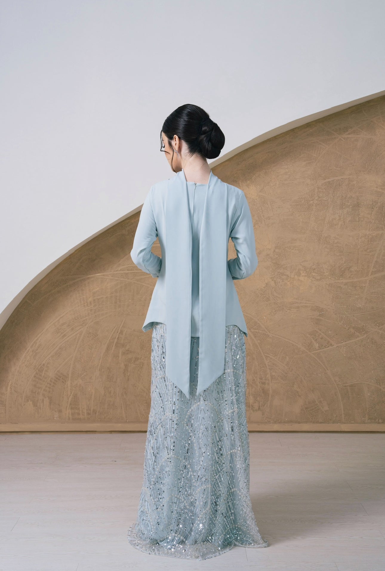 Soraya Embellished Kurung Set - Lattice