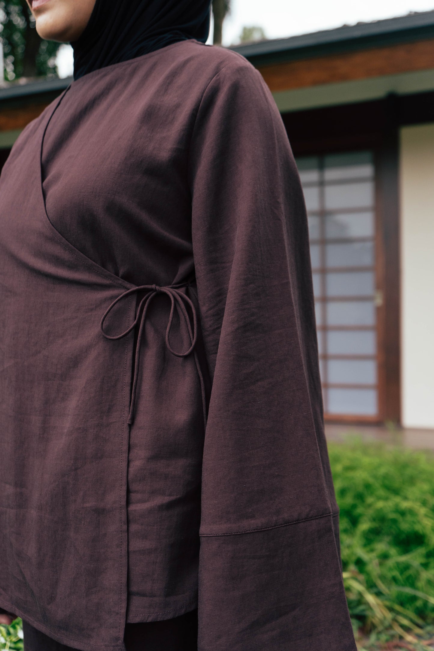 Amara Kimono Trouser Set - Mahogany