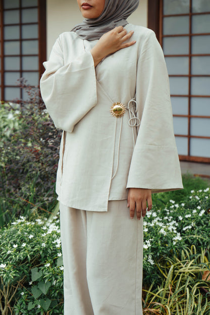 Amara Kimono Trouser Set - Dune