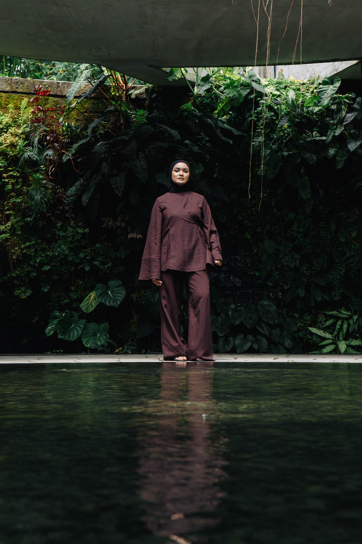 Amara Kimono Trouser Set - Mahogany