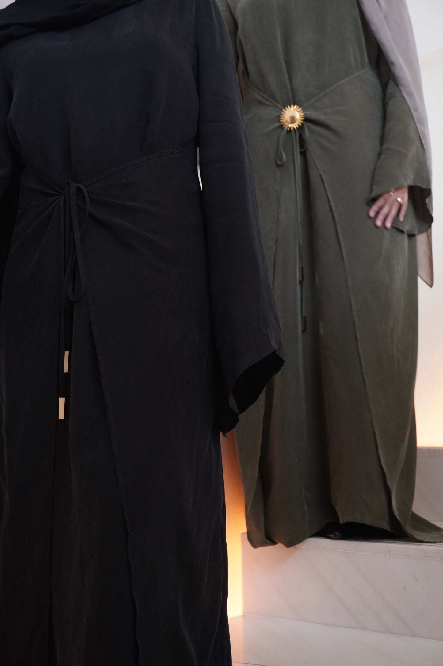 Soleia Tie Waist Dress - Raven