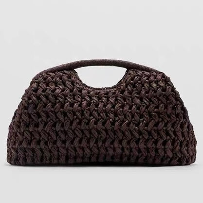 SABLE STRAW BAG - UMBER