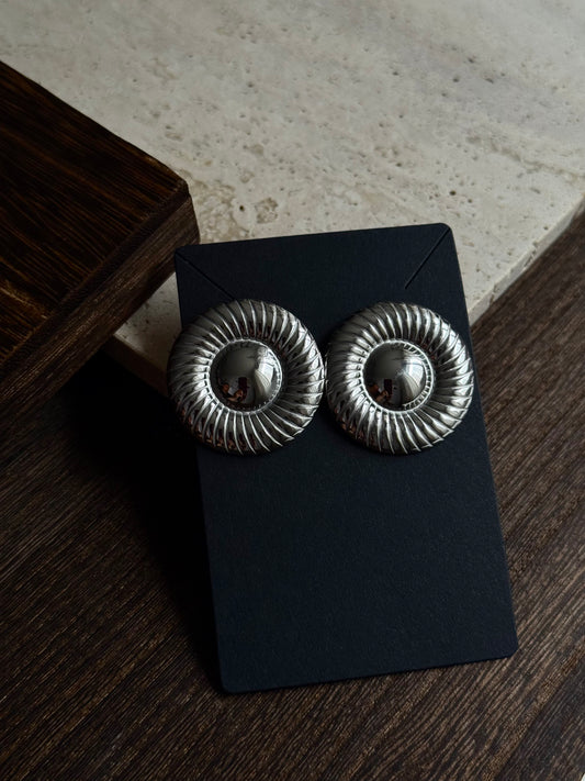 Vintage Swirl Earring - Silver
