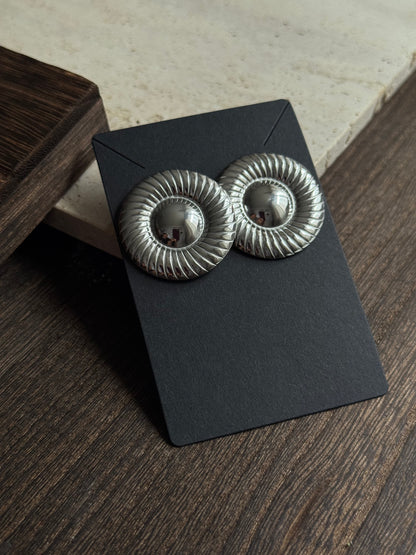 VINTAGE SWIRL EARRINGS - SILVER