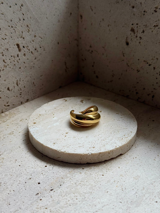 RIDGES FORM RING - GOLD