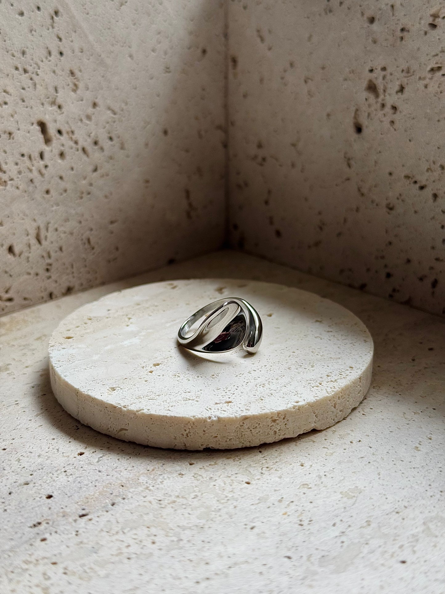 SATIN SLAB RING - SILVER