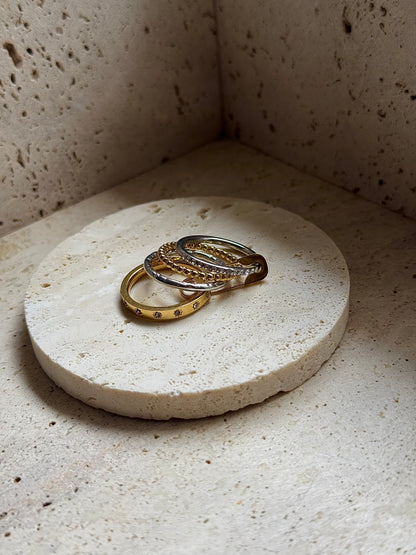 PIN STACK RING - GOLD