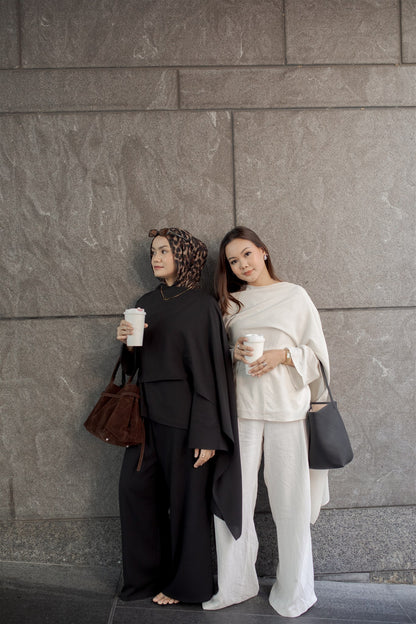 MARLOWE DRAPE TOP - NOIR