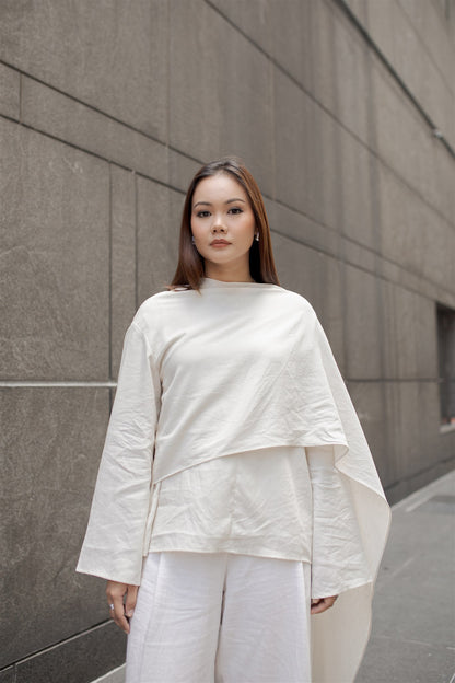 MARLOWE DRAPE TOP - DUNE