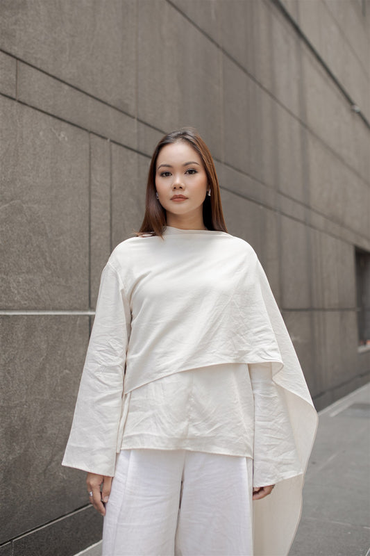 MARLOWE DRAPE TOP - DUNE