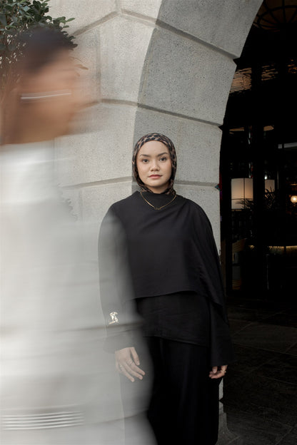 MARLOWE DRAPE TOP - NOIR